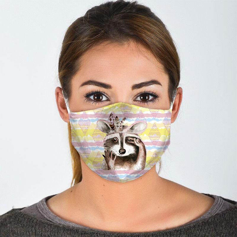 Raccoon Face Mask Face Cover Filter Pm 2.5 Men, Women 3D Fashion Outdoor