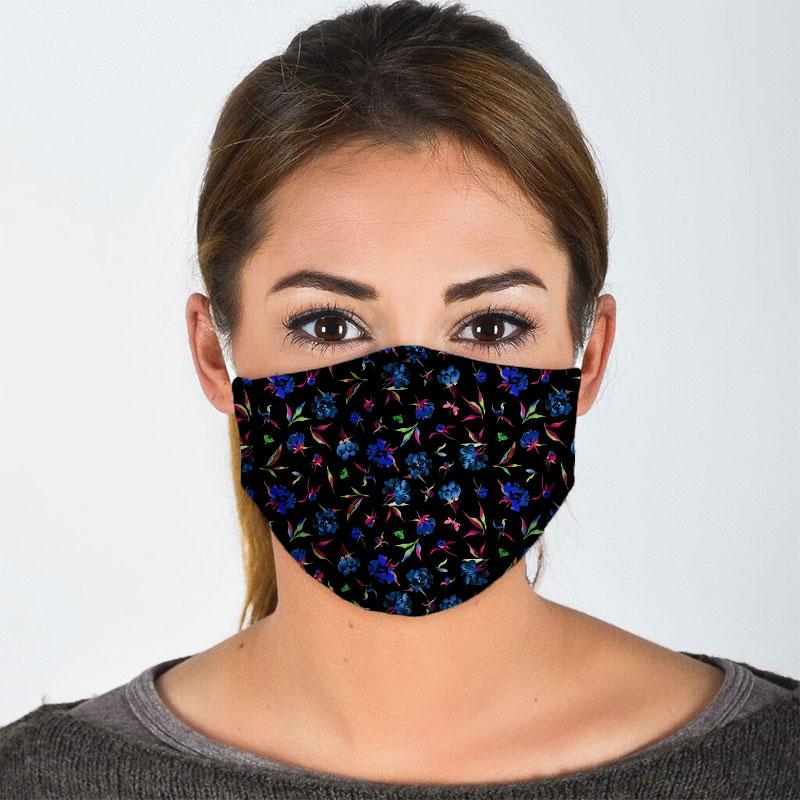 Flower Face Mask Face Cover Filter Pm 2.5 Men, Women 3D Fashion Outdoor