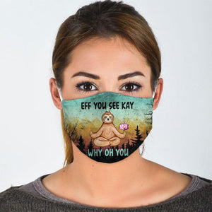 Sloth Face Mask Face Cover Filter Pm 2.5 Men, Women 3D Fashion Outdoor