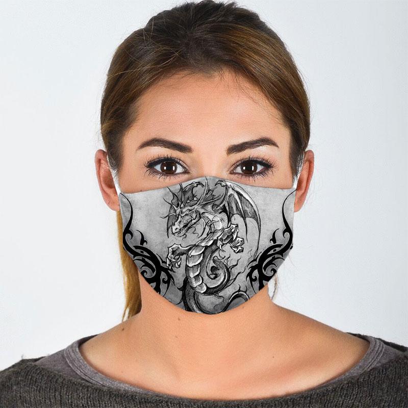 Dragon Face Mask Face Cover Filter Pm 2.5 Men, Women 3D Fashion Outdoor