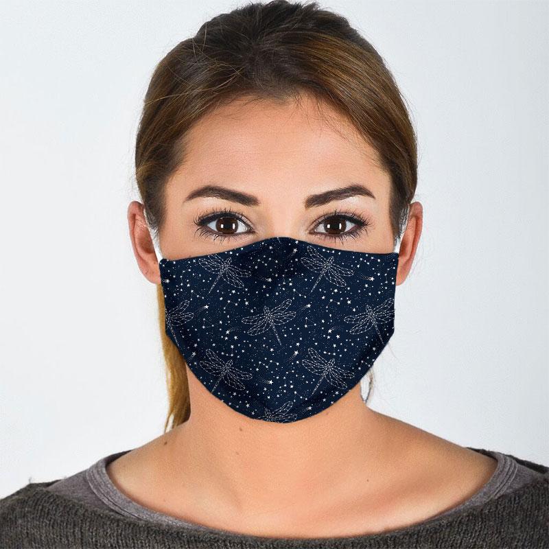 Dragonfly Face Mask Face Cover Filter Pm 2.5 Men, Women 3D Fashion Outdoor