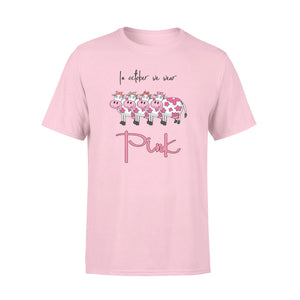 Heifer In October We Wear Pink Breast Cancer Awareness T-Shirt