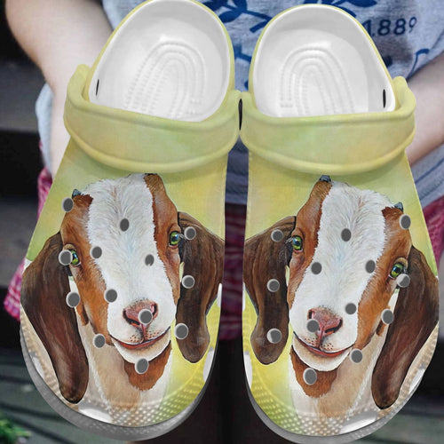 Goat Personalize Clog, Custom Name, Text, Fashion Style For Women, Men, Kid, Print 3D Beautiful Goat