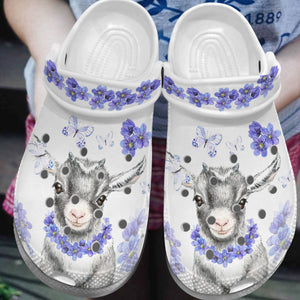 Goat Personalize Clog, Custom Name, Text, Fashion Style For Women, Men, Kid, Print 3D Baby Goat
