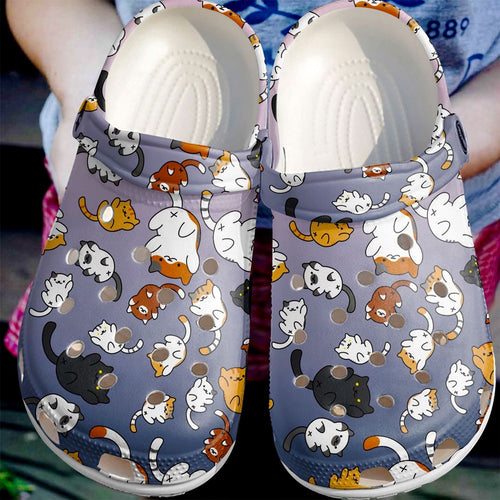 Cat Personalize Clog, Custom Name, Text, Fashion Style For Women, Men, Kid, Print 3D Cute Cats