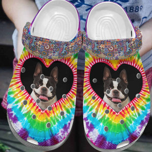 Boston Terrier Personalize Clog, Custom Name, Text, Fashion Style For Women, Men, Kid, Print 3D My Love Boston Terrier