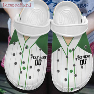 Baseball Personalize Clog, Custom Name, Text, Fashion Style For Women, Men, Kid, Print 3D Personalized My Baller