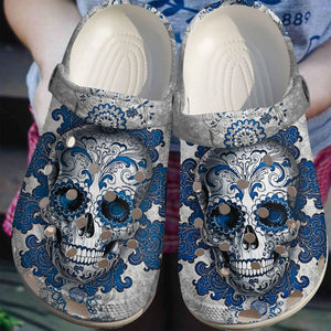 Skull Personalize Clog, Custom Name, Text, Fashion Style For Women, Men, Kid, Print 3D Lay Me Down