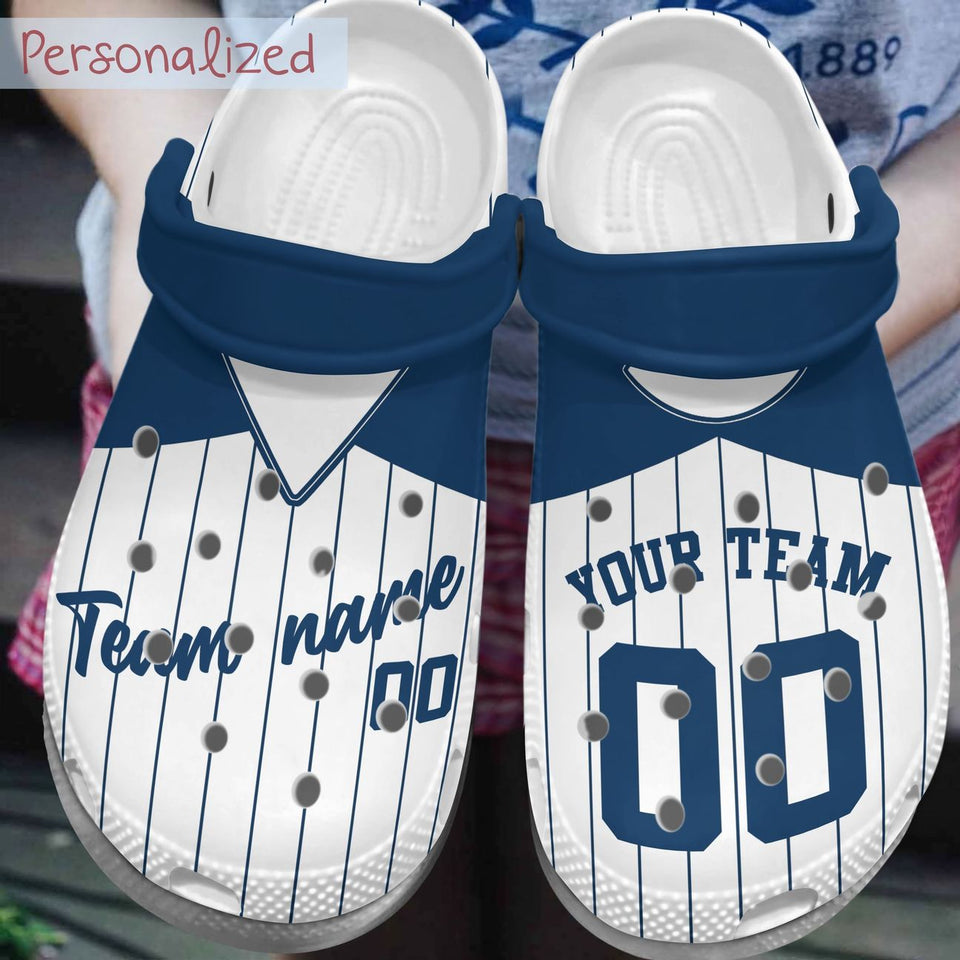 Baseball Personalize Clog, Custom Name, Text, Fashion Style For Women, Men, Kid, Print 3D Personalized Team Uniform