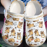 Pug Personalize Clog, Custom Name, Text, Fashion Style For Women, Men, Kid, Print 3D Simply Love Them