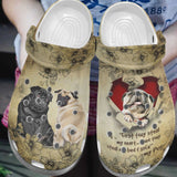 Pug Personalize Clog, Custom Name, Text, Fashion Style For Women, Men, Kid, Print 3D First They Steal