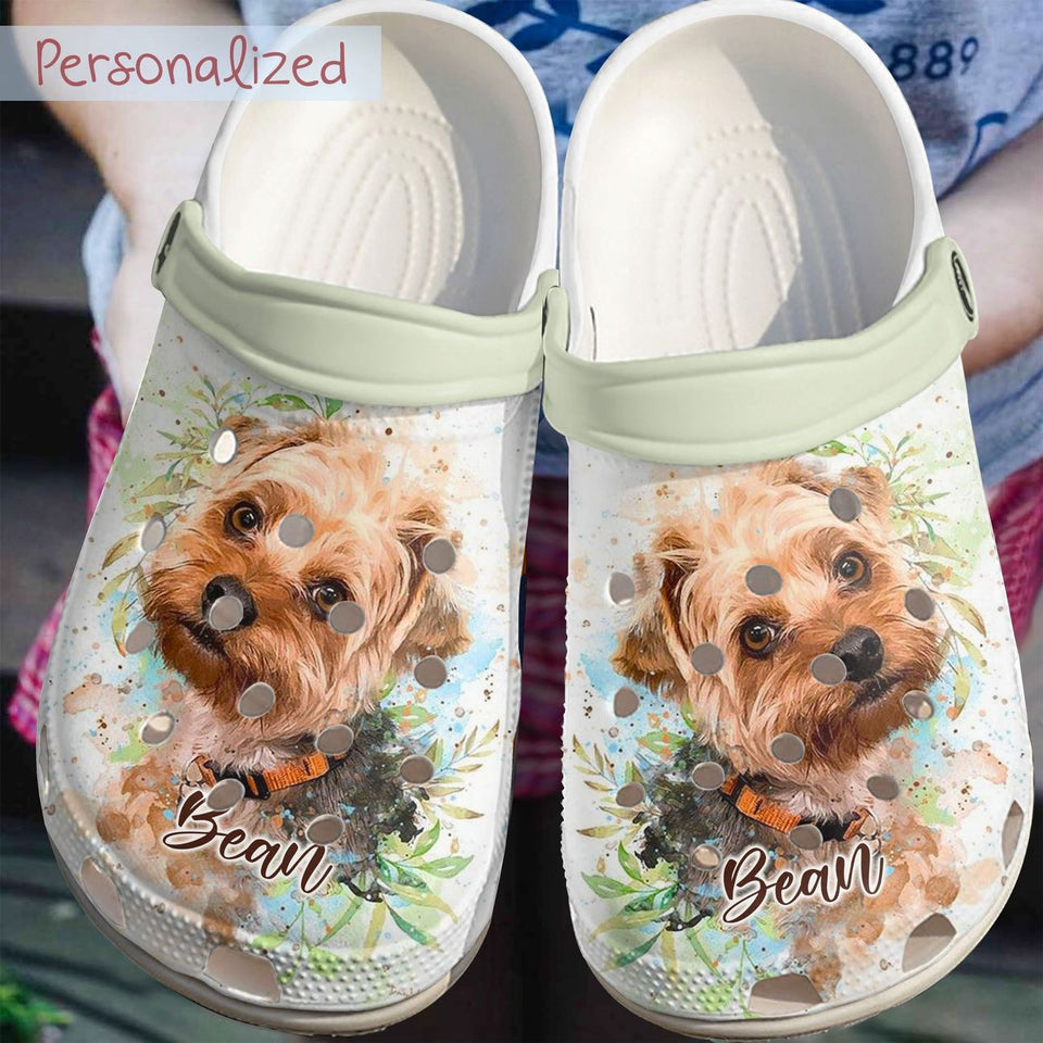 Yorshire Terrier Personalize Clog, Custom Name, Text, Fashion Style For Women, Men, Kid, Print 3D Personalized Yorkie Love