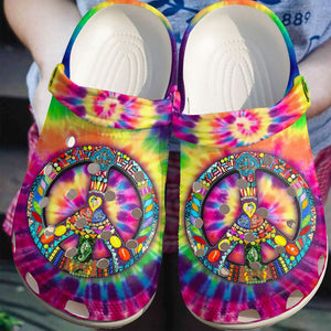 Hippie Personalize Clog, Custom Name, Text, Fashion Style For Women, Men, Kid, Print 3D Color Your Day