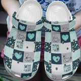Nurse Personalize Clog, Custom Name, Text, Fashion Style For Women, Men, Kid, Print 3D Whitesole Nursing Is The Work Of Heart