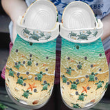 Turtle Personalize Clog, Custom Name, Text, Fashion Style For Women, Men, Kid, Print 3D Whitesole Shell Yeah