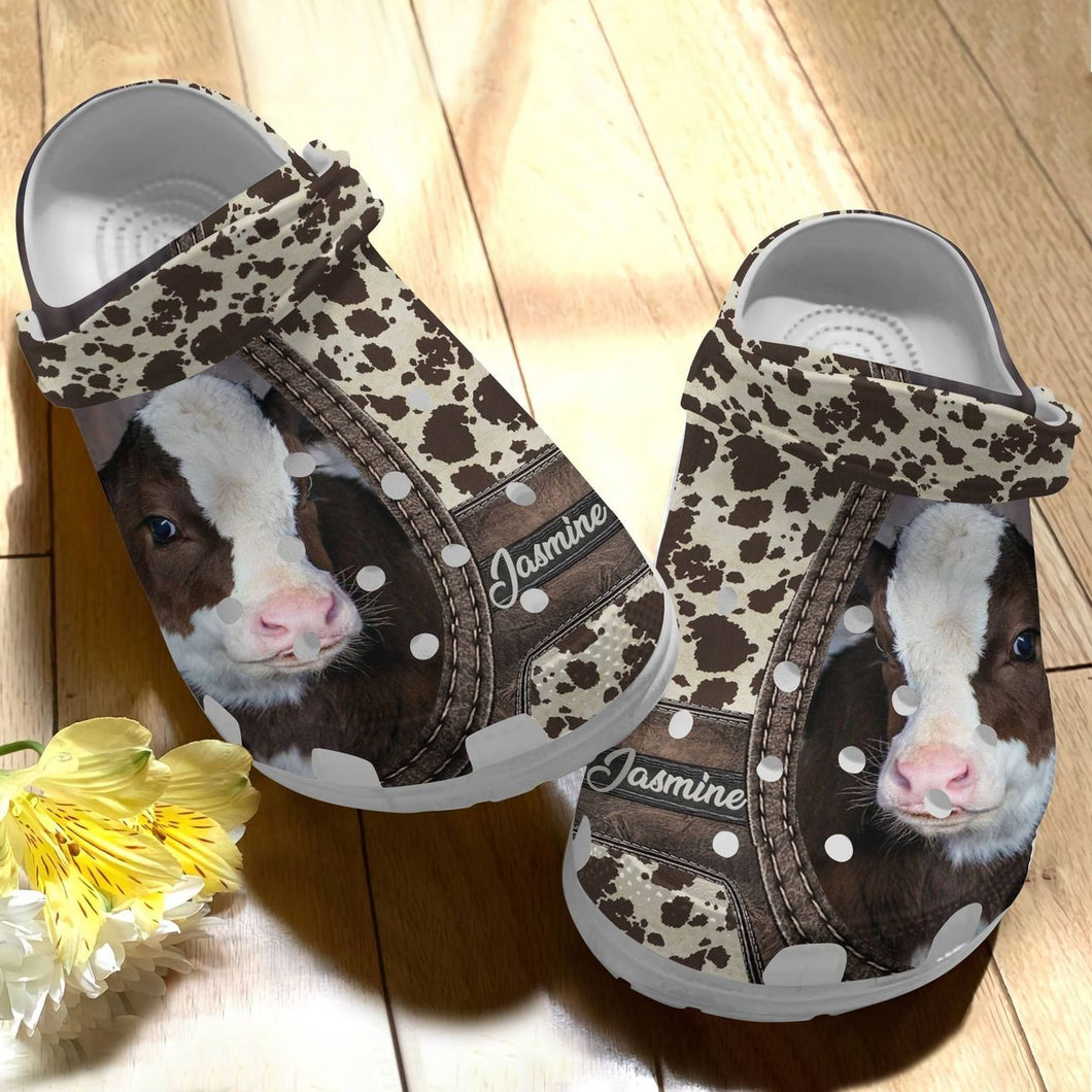 Cow Personalized Personalize Clog, Custom Name, Text, Fashion Style For Women, Men, Kid, Print 3D Just Love Cows