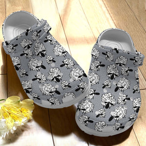 Sheep Personalize Clog, Custom Name, Text, Fashion Style For Women, Men, Kid, Print 3D Crazy Sheep Lady