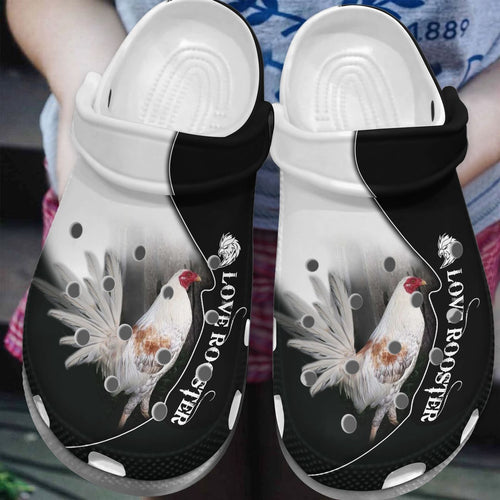 Chicken Personalize Clog, Custom Name, Text, Fashion Style For Women, Men, Kid, Print 3D Love Rooster