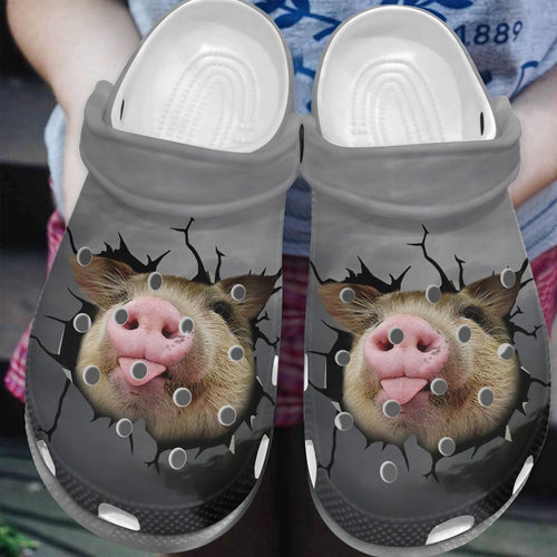 Pig Personalize Clog, Custom Name, Text, Fashion Style For Women, Men, Kid, Print 3D