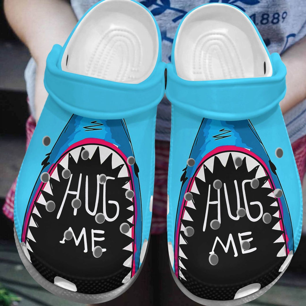 Shark Personalize Clog, Custom Name, Text, Fashion Style For Women, Men, Kid, Print 3D Hug Me