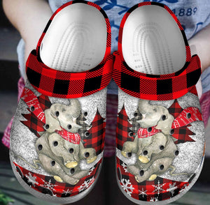 Elephant Christmas 3D Personalize Clog, Custom Name, Text, Fashion Style For Women, Men, Kid, Print 3D