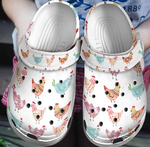 Chicken Personalize Clog, Custom Name, Text, Fashion Style For Women, Men, Kid, Print 3D Lovely Chicken