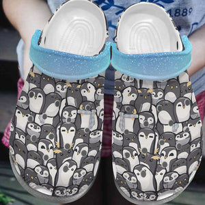 Penguin All Over Personalize Clog, Custom Name, Text, Fashion Style For Women, Men, Kid, Print 3D 3D