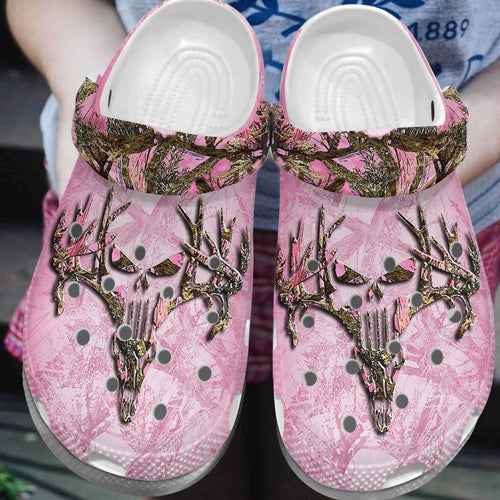 Deer 3D Personalize Clog, Custom Name, Text, Fashion Style For Women, Men, Kid, Print 3D Hunting Games