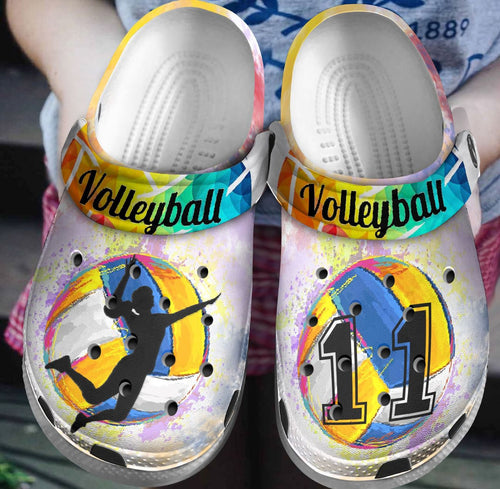 Volleyball Personalize Clog, Custom Name, Text, Fashion Style For Women, Men, Kid, Print 3D Personalized