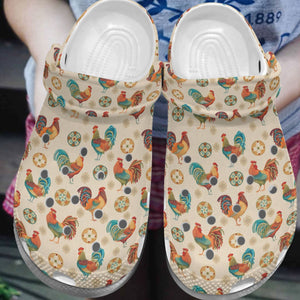 Chicken Personalize Clog, Custom Name, Text, Fashion Style For Women, Men, Kid, Print 3D Rooster Life