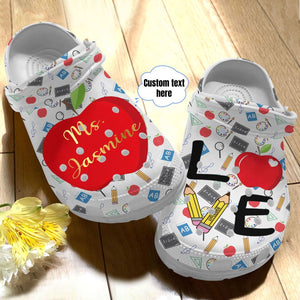 Teacher Personalize Clog, Custom Name, Text, Fashion Style For Women, Men, Kid, Print 3D Personalized Proud To Be A Teacher