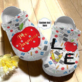 Teacher Personalize Clog, Custom Name, Text, Fashion Style For Women, Men, Kid, Print 3D Personalized Proud To Be A Teacher
