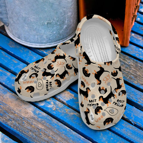 Dachshund Personalize Clog, Custom Name, Text, Fashion Style For Women, Men, Kid, Print 3D Best Friend