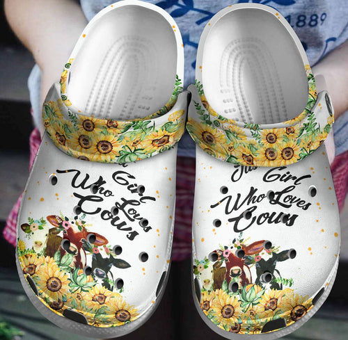 Cow Personalize Clog, Custom Name, Text, Fashion Style For Women, Men, Kid, Print 3D Just A Girl Who Loves Cows