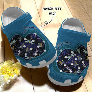 Dragonfly Personalized Personalize Clog, Custom Name, Text, Fashion Style For Women, Men, Kid, Print 3D Magical Dragonflies