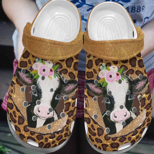 Cow Personalize Clog, Custom Name, Text, Fashion Style For Women, Men, Kid, Print 3D Adorable Cow