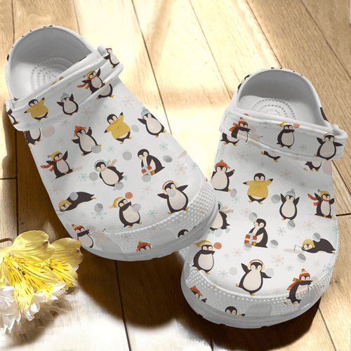 Penguin Driver Personalize Clog, Custom Name, Text, Fashion Style For Women, Men, Kid, Print 3D Whitesole Cute Penguins