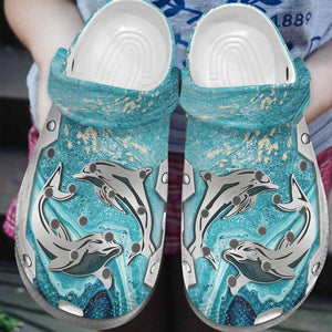 Dolphin Personalize Clog, Custom Name, Text, Fashion Style For Women, Men, Kid, Print 3D Hang Out