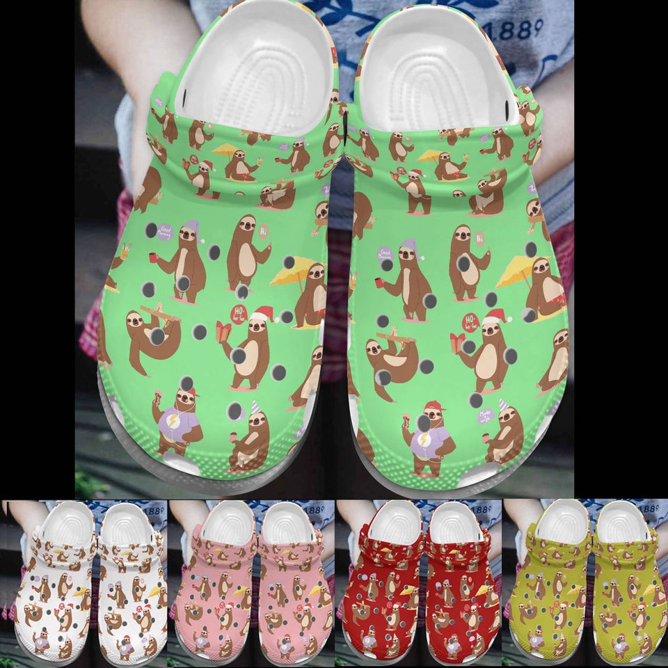 Sloth Personalize Clog, Custom Name, Text, Fashion Style For Women, Men, Kid, Print 3D Cool Pattern