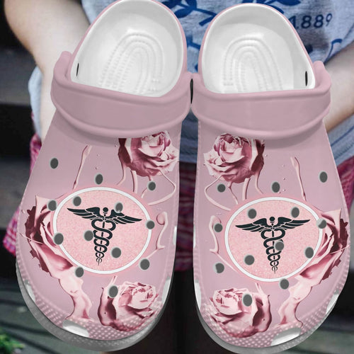 Nurse Personalize Clog, Custom Name, Text, Fashion Style For Women, Men, Kid, Print 3D Pinky