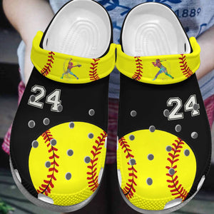 Softball Personalize Clog, Custom Name, Text, Fashion Style For Women, Men, Kid, Print 3D Personalized Amazing Softball Players