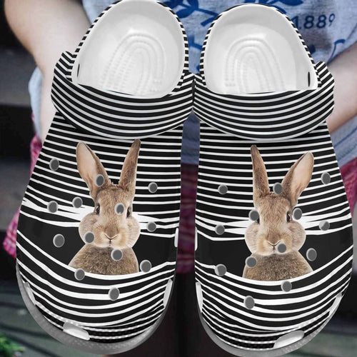 Rabbit Personalize Clog, Custom Name, Text, Fashion Style For Women, Men, Kid, Print 3D Cute Rabbit