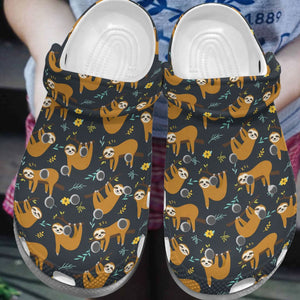 Sleeping Cuties Sloths Personalize Clog, Custom Name, Text, Fashion Style For Women, Men, Kid, Print 3D