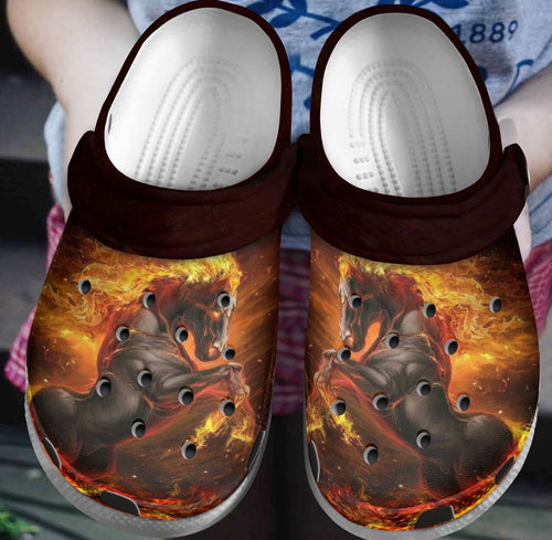Awesome Horse Personalize Clog, Custom Name, Text, Fashion Style For Women, Men, Kid, Print 3D