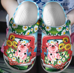 Ln Pig Green Hill Personalize Clog, Custom Name, Text, Fashion Style For Women, Men, Kid, Print 3D
