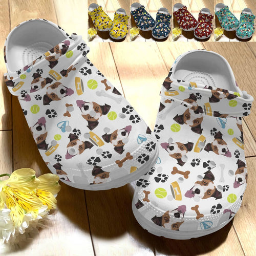 Dog Personalize Clog, Custom Name, Text, Fashion Style For Women, Men, Kid, Print 3D Jack Russell Terrier V1