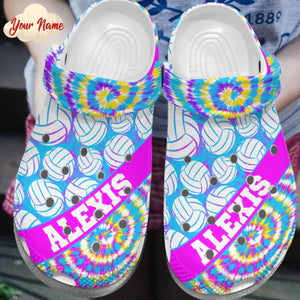 Volleyball Personalize Clog, Custom Name, Text, Fashion Style For Women, Men, Kid, Print 3D Personalized Follow Your Dream