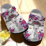 Goat Personalize Clog, Custom Name, Text, Fashion Style For Women, Men, Kid, Print 3D Lovely Goat With Flower