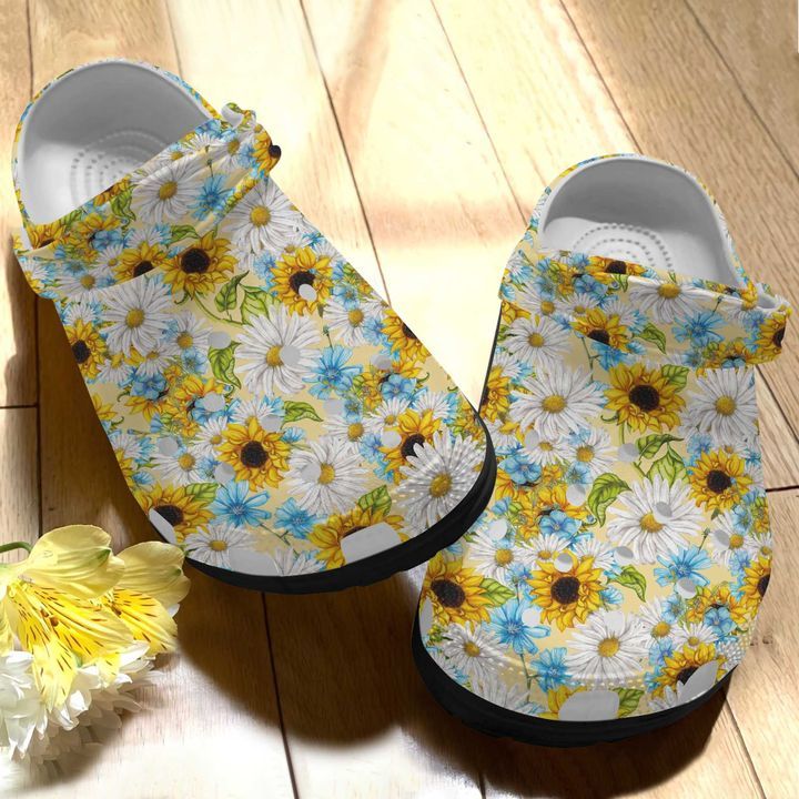 Sunflower Personalize Clog, Custom Name, Text, Fashion Style For Women, Men, Kid, Print 3D Just A Girl Who Loves Sunflowers