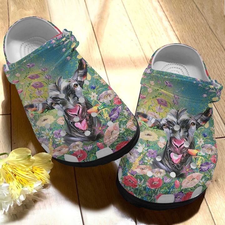 Goat Personalize Clog, Custom Name, Text, Fashion Style For Women, Men, Kid, Print 3D Whitesole I Love Goats A Lot
